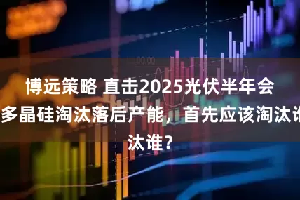 博远策略 直击2025光伏半年会：多晶硅淘汰落后产能，首先应该淘汰谁？